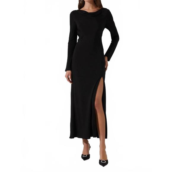 ASTR Dresses & Skirts - NEW ASTR decima cowl neck maxi dress in black
